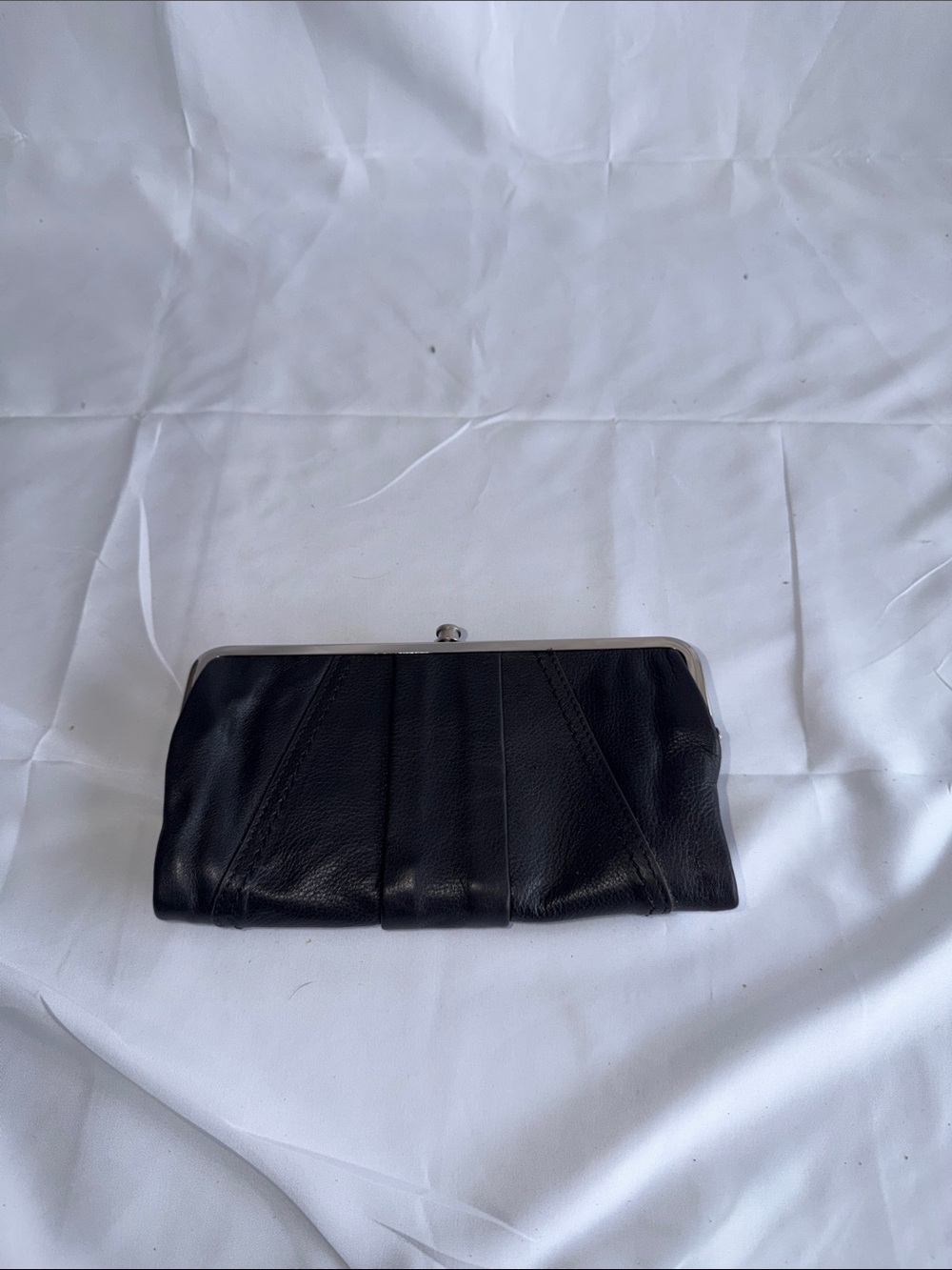 HOBO Black Leather Frame Clutch